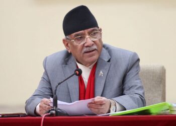 अठार महिनामा पाँचौँपटक विश्वासको मत लिँदै प्रधानमन्त्री